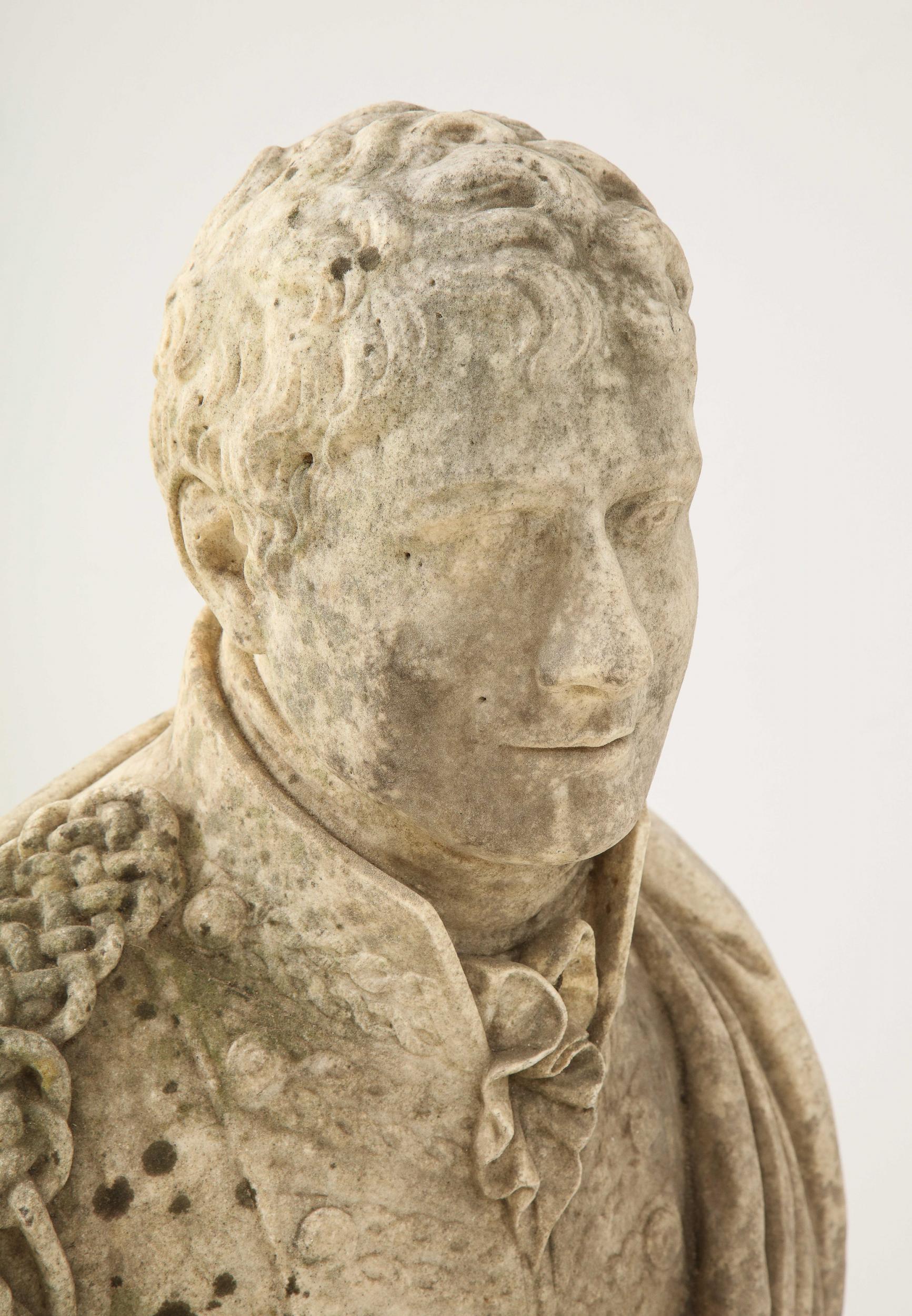 Georgian Marble Bust of Baronet Montagu Roger Burgoyne For Sale 9