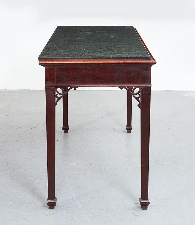 Table console géorgienne à plateau en marbre Bon état - En vente à Greenwich, CT