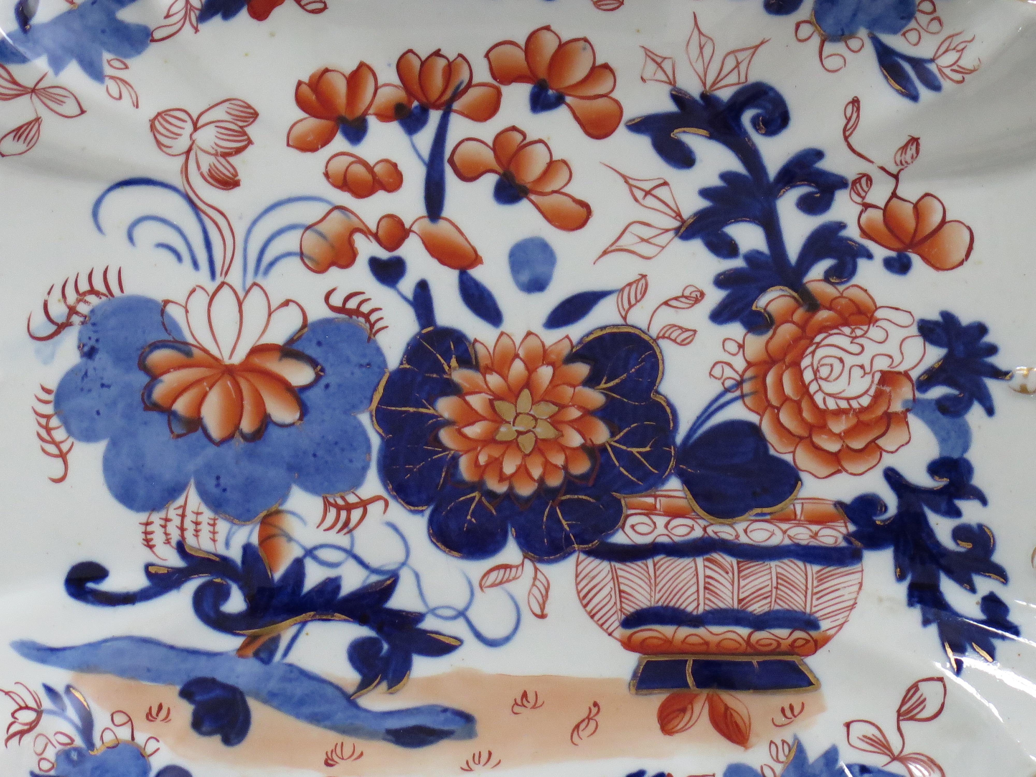 Georgian Mason's Desert Serving Dish Basket Japan Ptn, Ca 1818 1