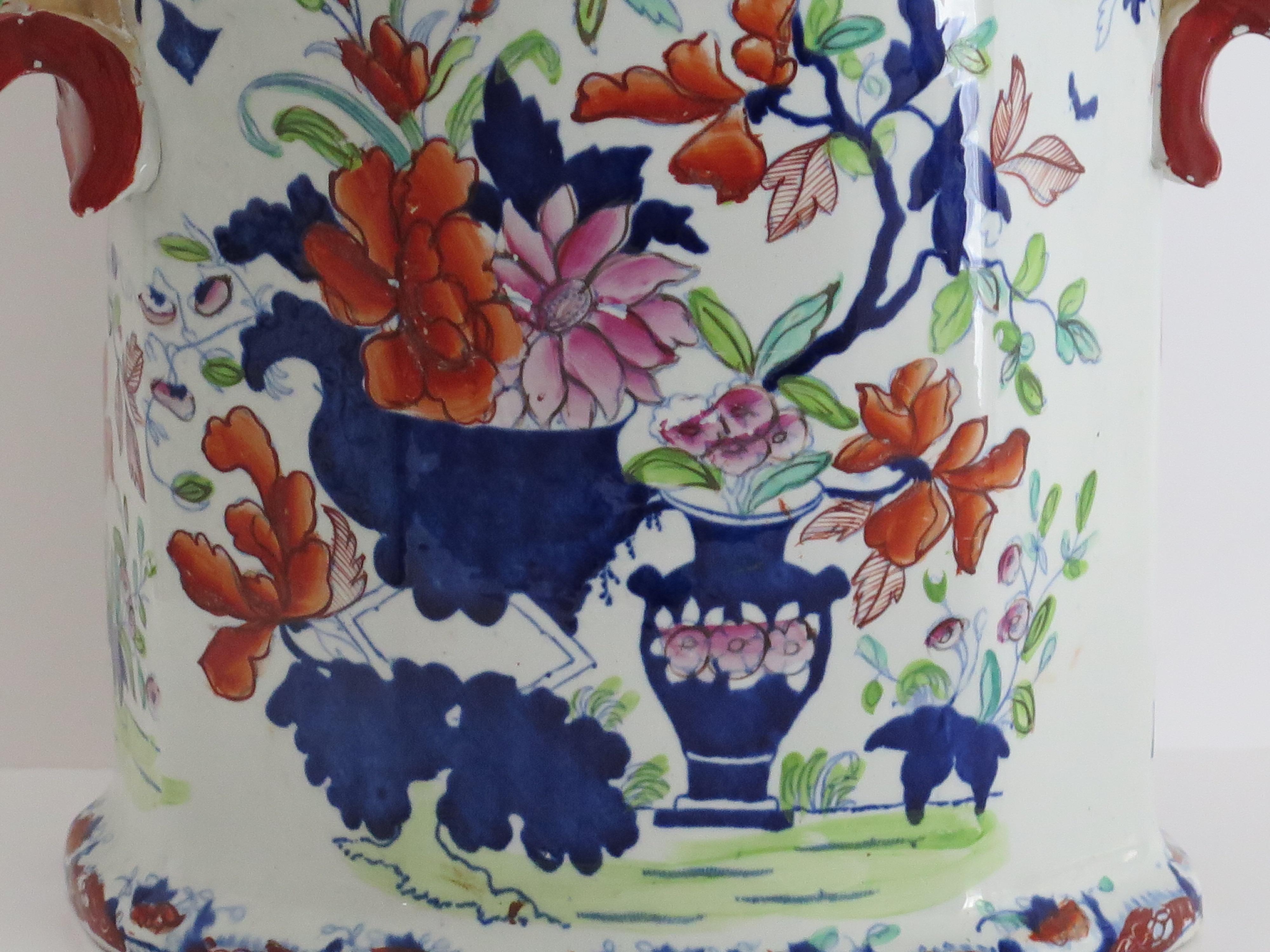 Georgian Mason's Ironstone Bread Bin in Vase and Jardinière Pattern,  Circa 1815 For Sale 5