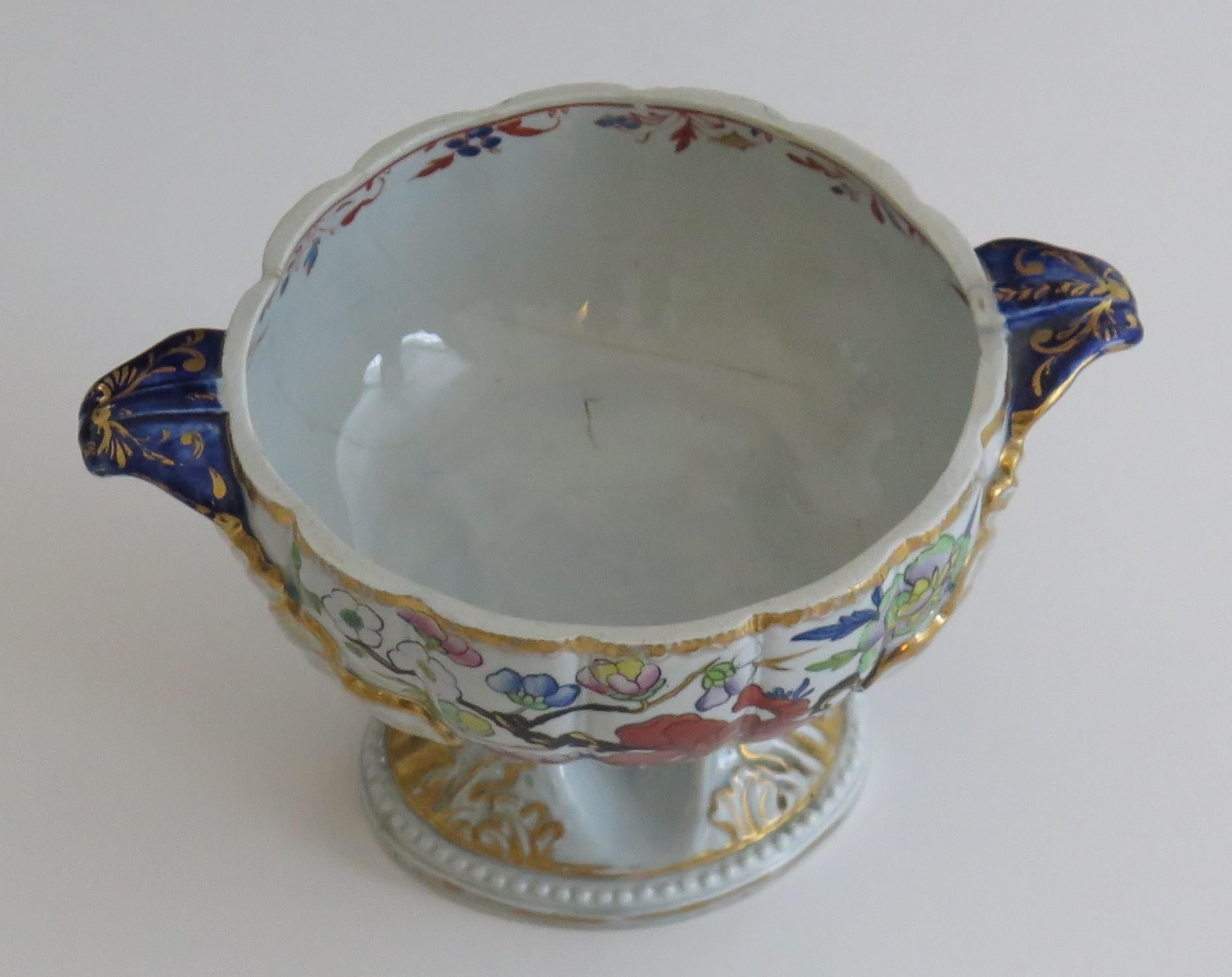 Georgian Mason's Ironstone Desert Tureen & Lid in Chinese Thorn pattern, Ca 1818 5