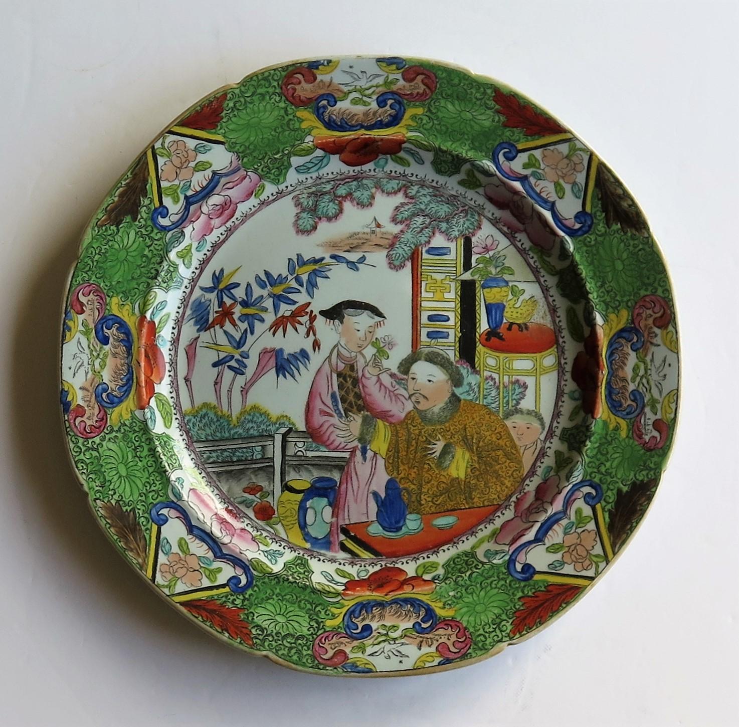 Georgian Mason's Ironstone Dinner Plate Finely Painted Mandarin Pattern. Ca 1815 1