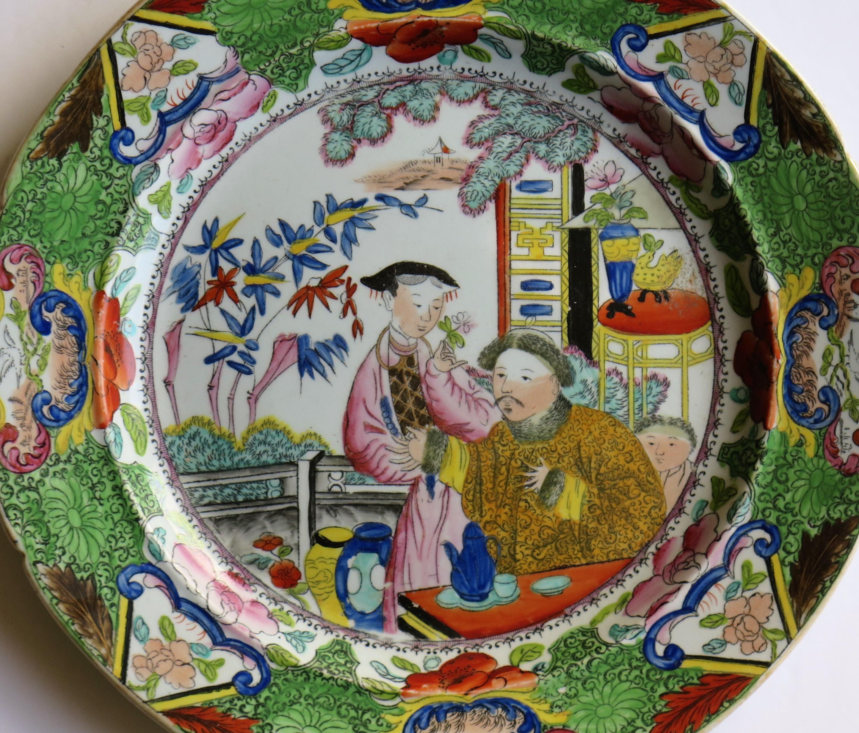 Georgian Mason's Ironstone Dinner Plate Finely Painted Mandarin Pattern. Ca 1815 3