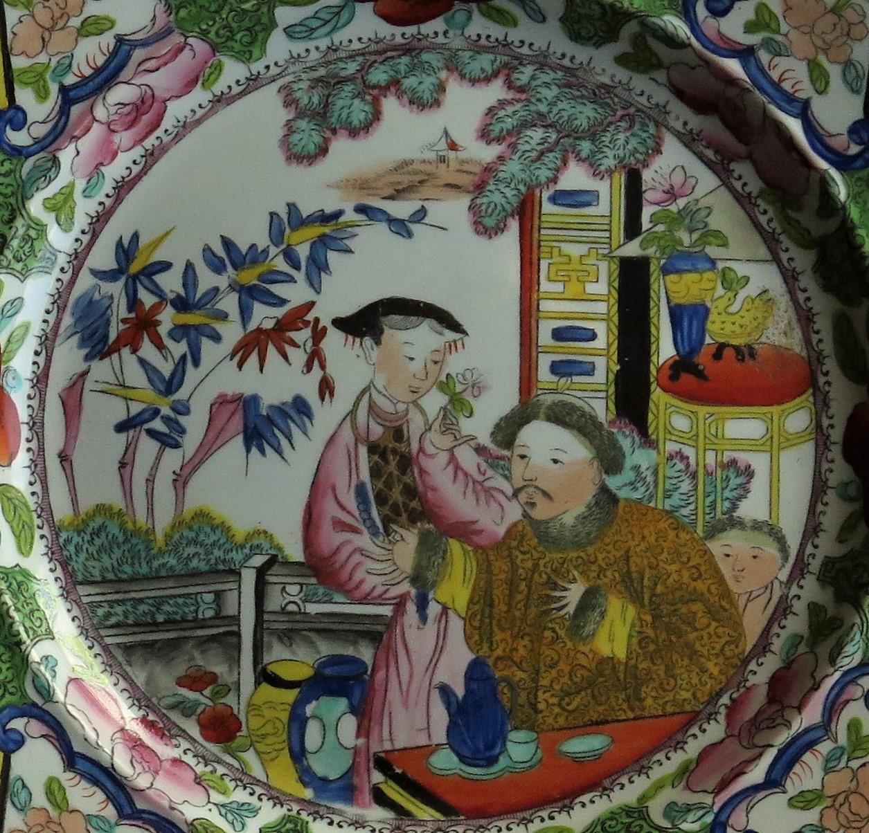 Georgian Mason's Ironstone Dinner Plate Finely Painted Mandarin Pattern. Ca 1815 4