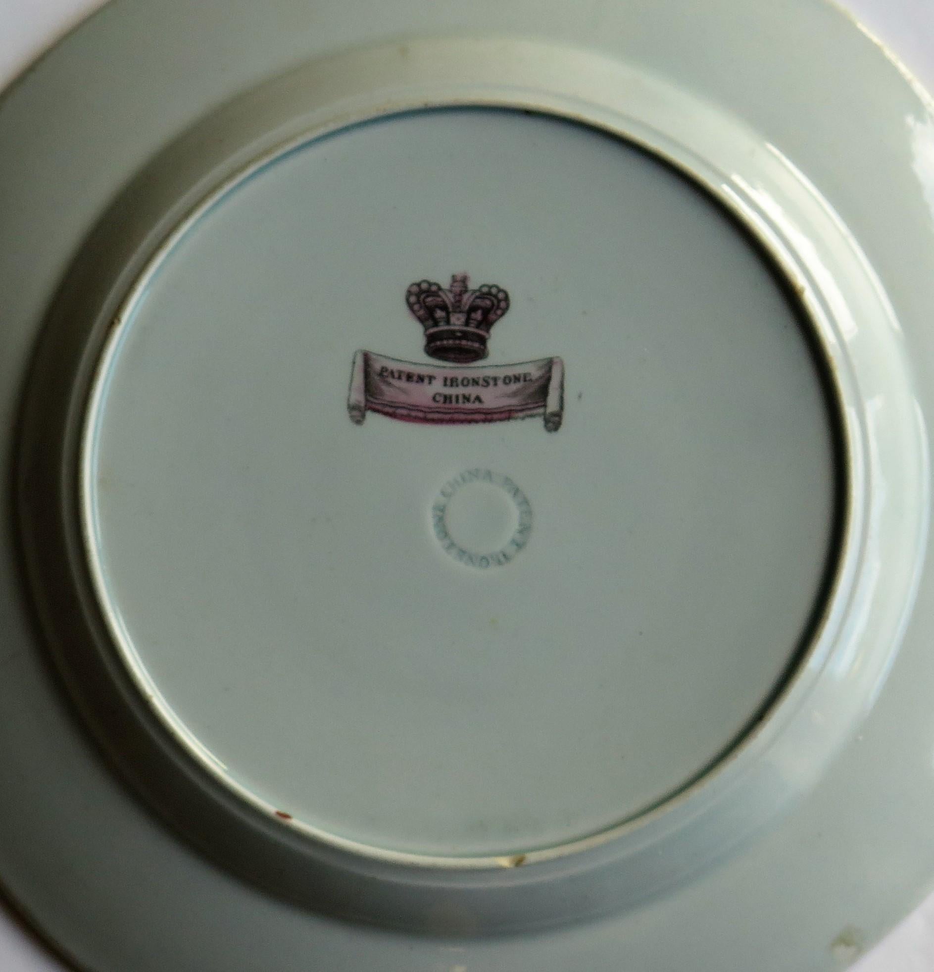 Georgian Mason's Ironstone Dinner Plate Finely Painted Mandarin Pattern. Ca 1815 9