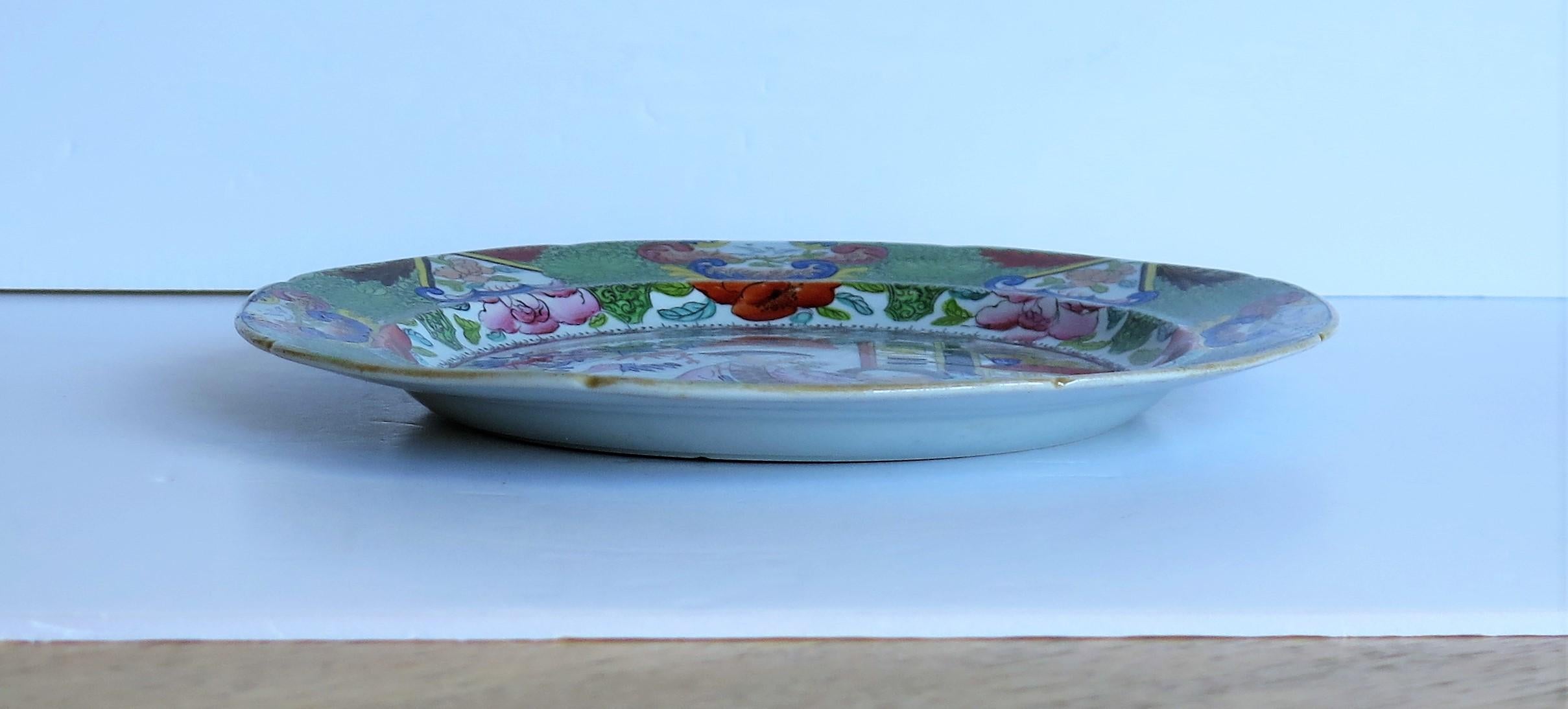 19th Century Georgian Mason's Ironstone Dinner Plate Finely Painted Mandarin Pattern. Ca 1815