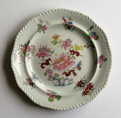 Georgian Mason's Ironstone Dinner Plate in the Ragged Rose Pattern, circa 1815