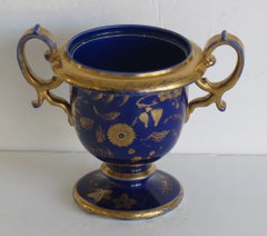 Georgian Mason's Ironstone Footed Vase with High Loop Handles, circa 1820
