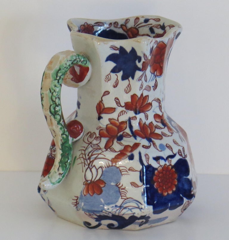 Georgian Mason's Ironstone Jug or Pitcher in Basket Japan Pattern, circa 1818 In Good Condition For Sale In Lincoln, Lincolnshire