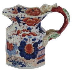 Georgian Masons Ironstone Jug or Pitcher in Japan Basket Pattern, circa 1818