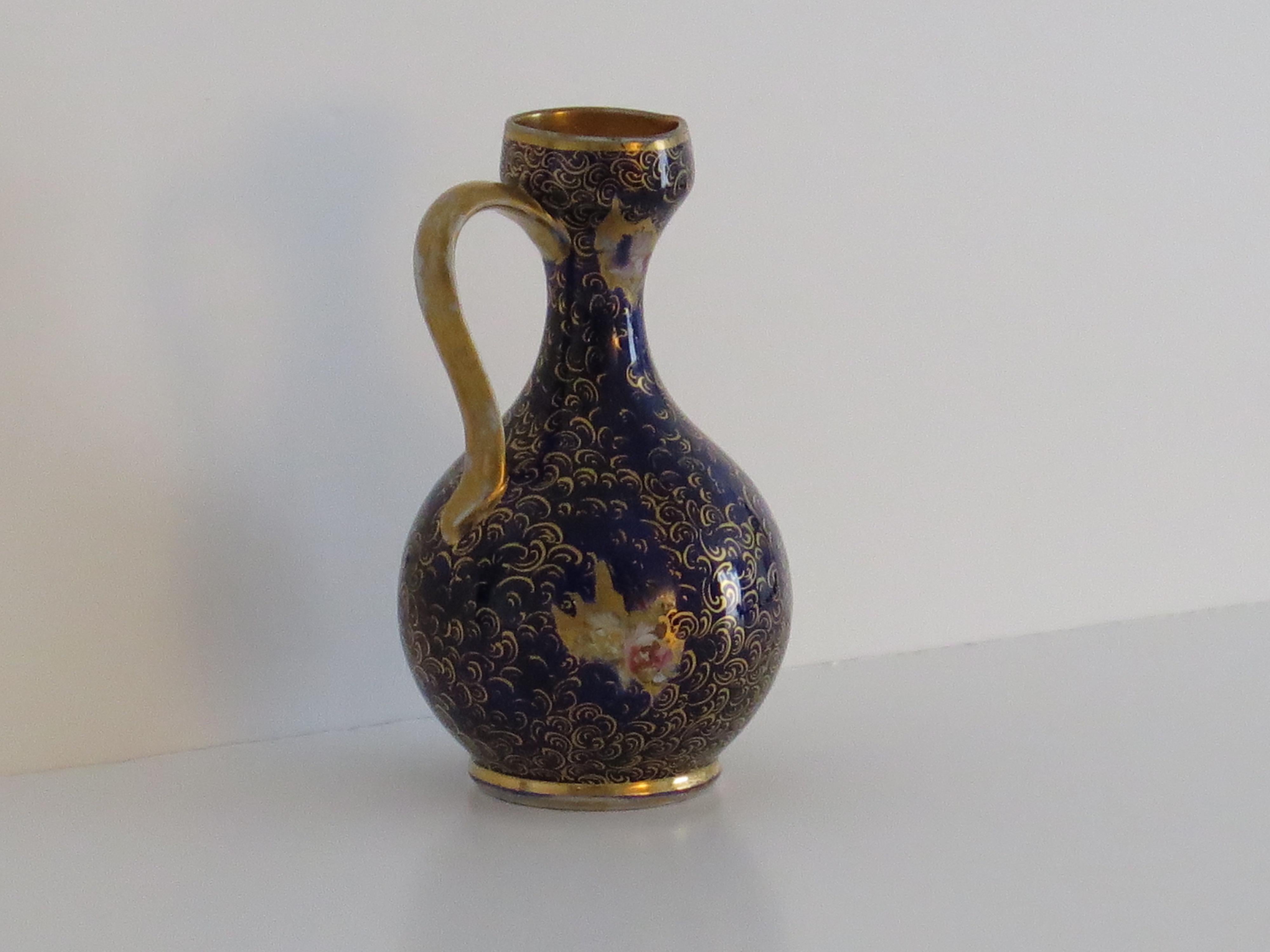 Georgian Mason's Ironstone Jug or Pitcher in rare shape hand painted, Circa 1818 In Good Condition For Sale In Lincoln, Lincolnshire
