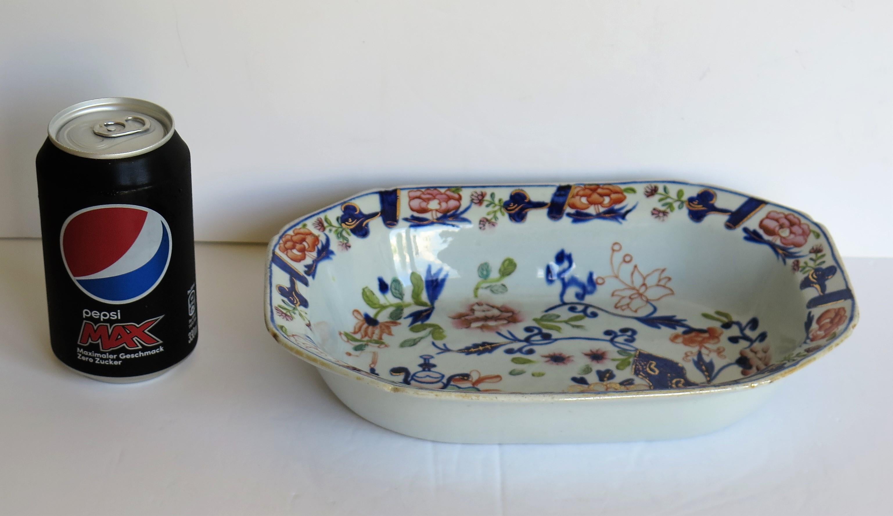 Georgian Masons Ironstone Serving Dish or Bowl in chinoiserie pattern, Ca 1815 For Sale 11