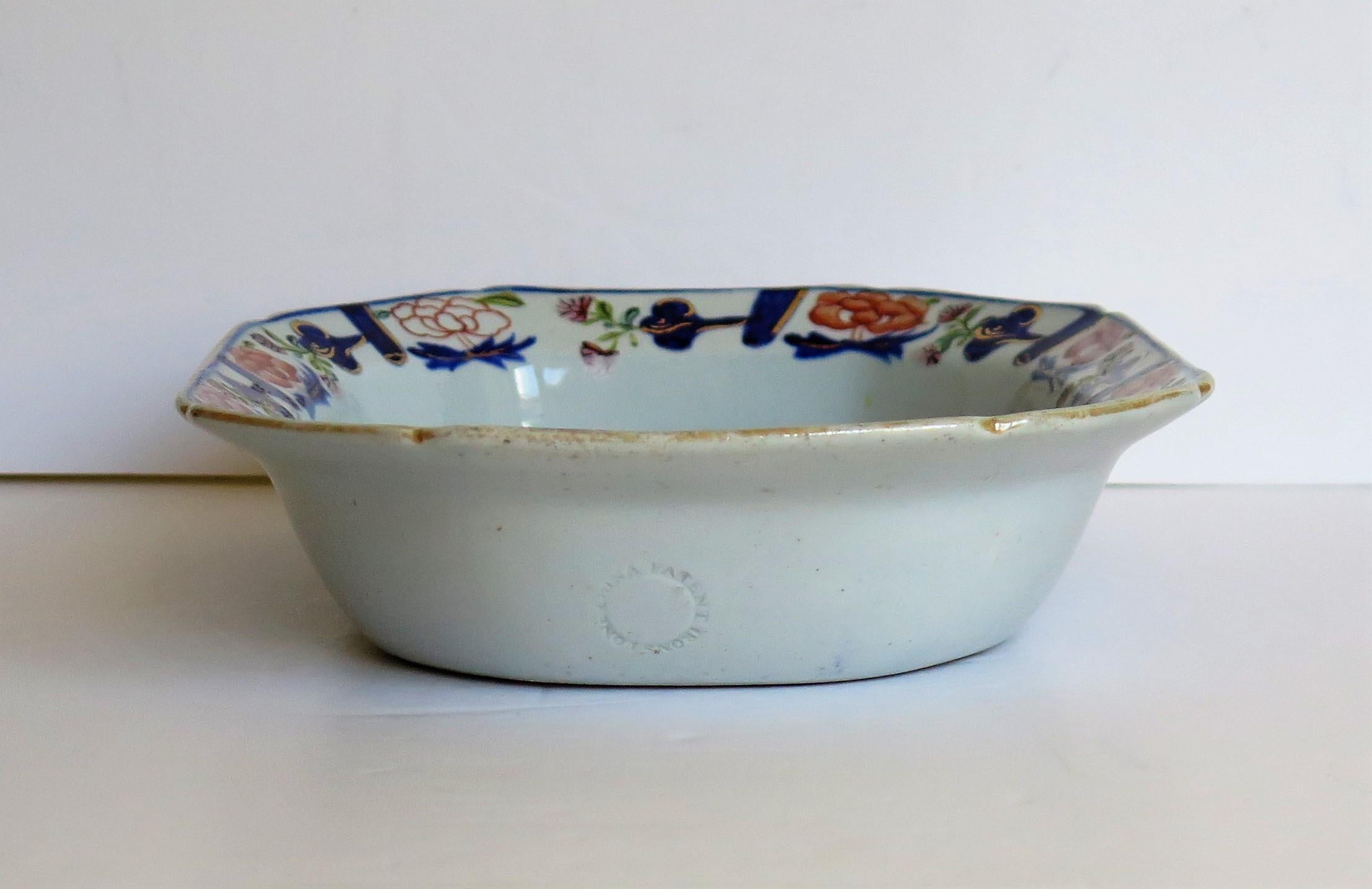 Georgian Masons Ironstone Serving Dish or Bowl in chinoiserie pattern, Ca 1815 For Sale 1