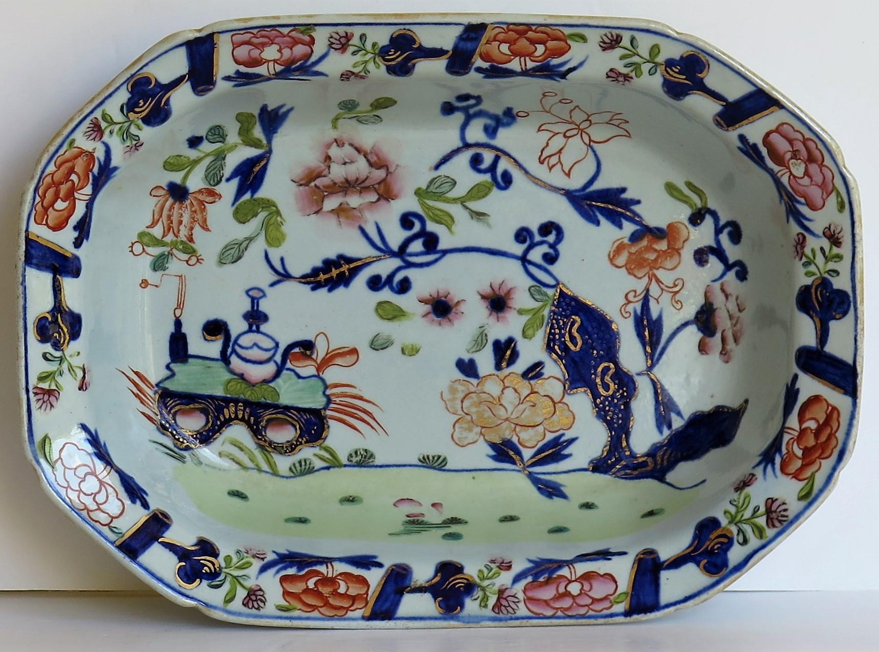 Georgian Masons Ironstone Serving Dish or Bowl in chinoiserie pattern, Ca 1815 For Sale 2