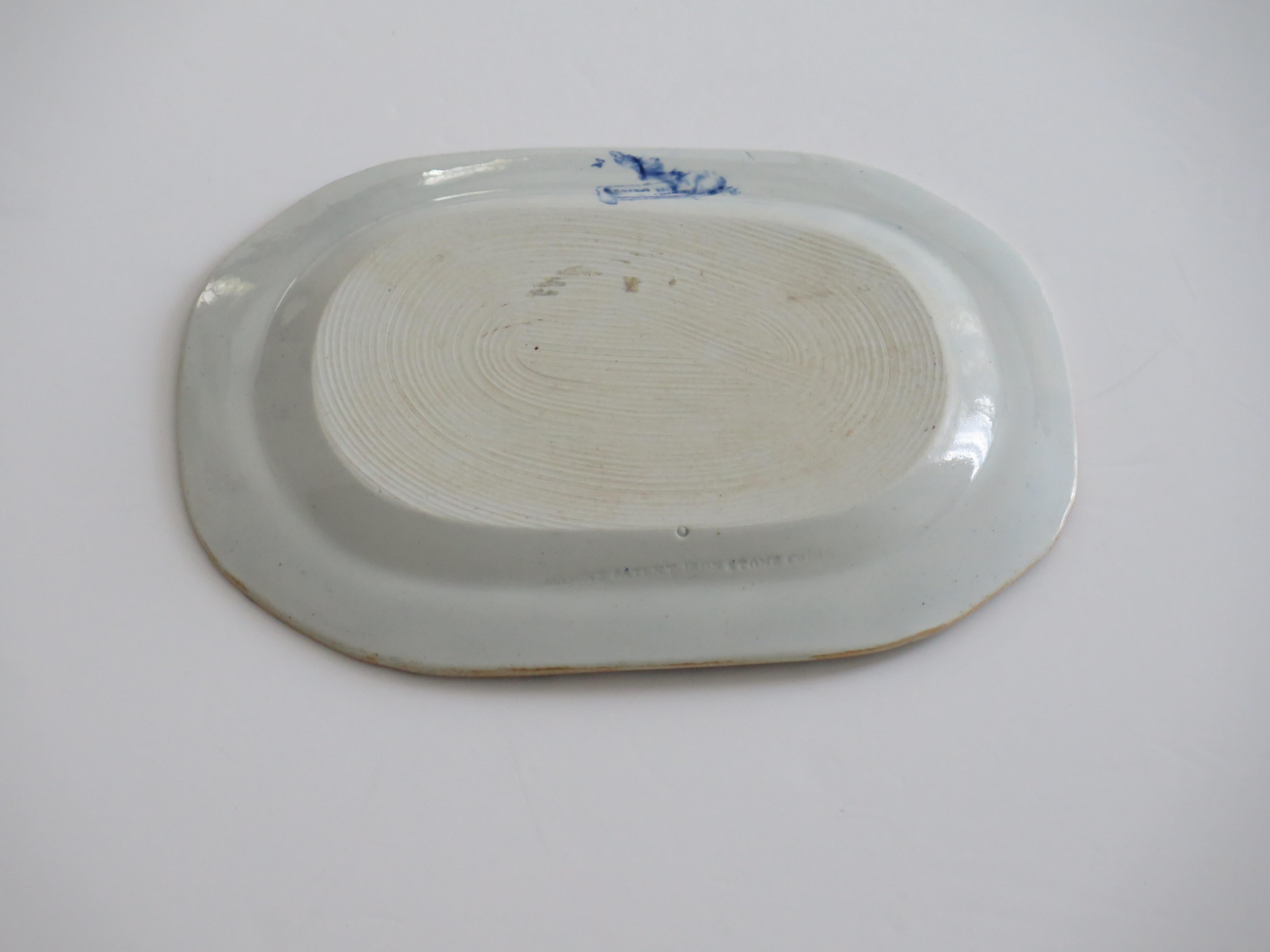 Plato georgiano de Mason's Ironstone con diseño de cesta japonesa, hacia 1818 en venta 3