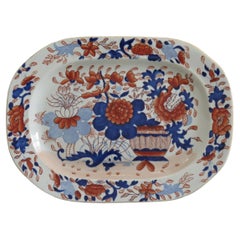 Piatto georgiano Mason's Ironstone con motivo Basket Japan, circa 1818