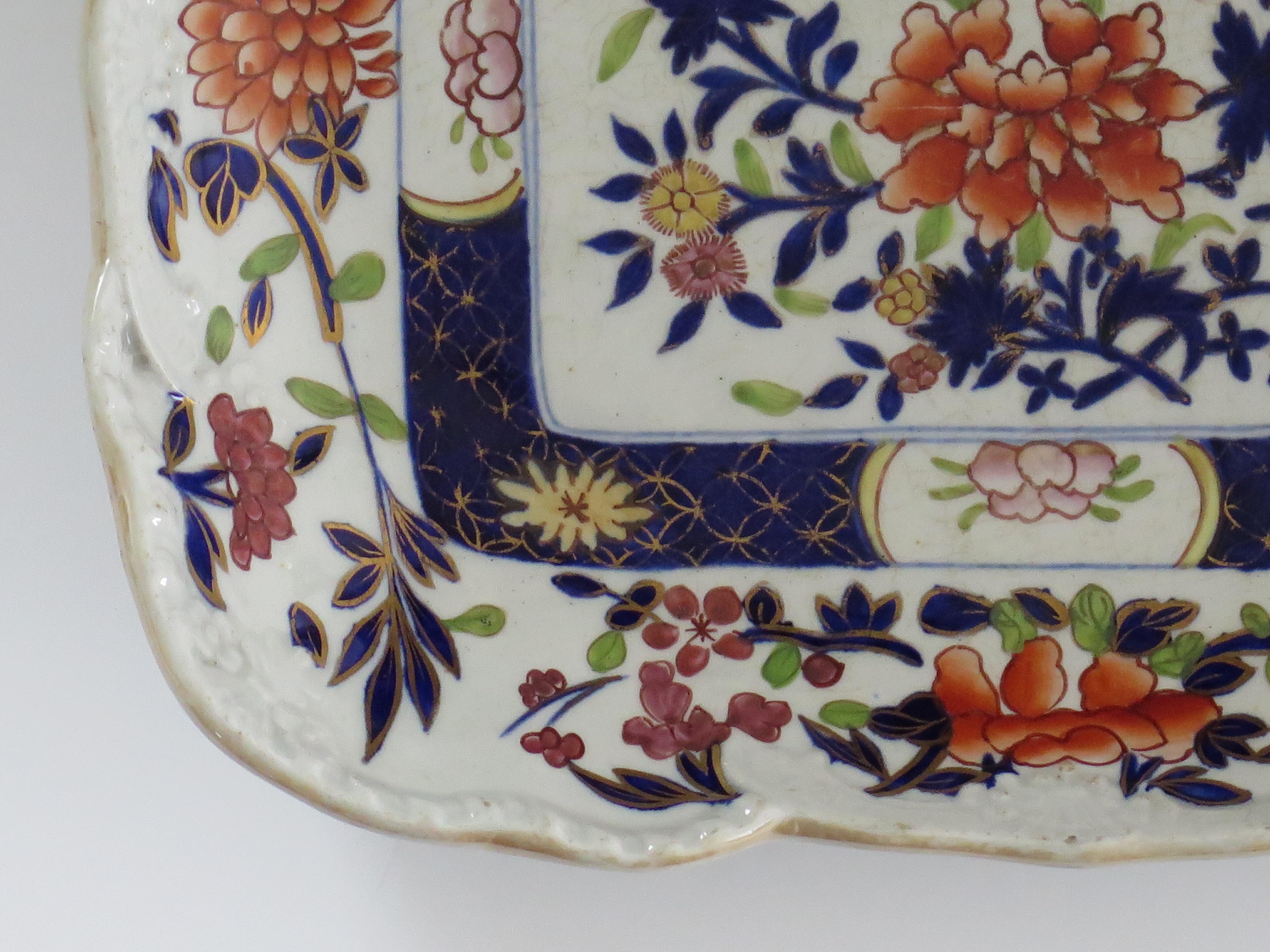 Georgian Mason's Ironstone Platter in Heavily Floral Japan Pattern, circa 1820 4