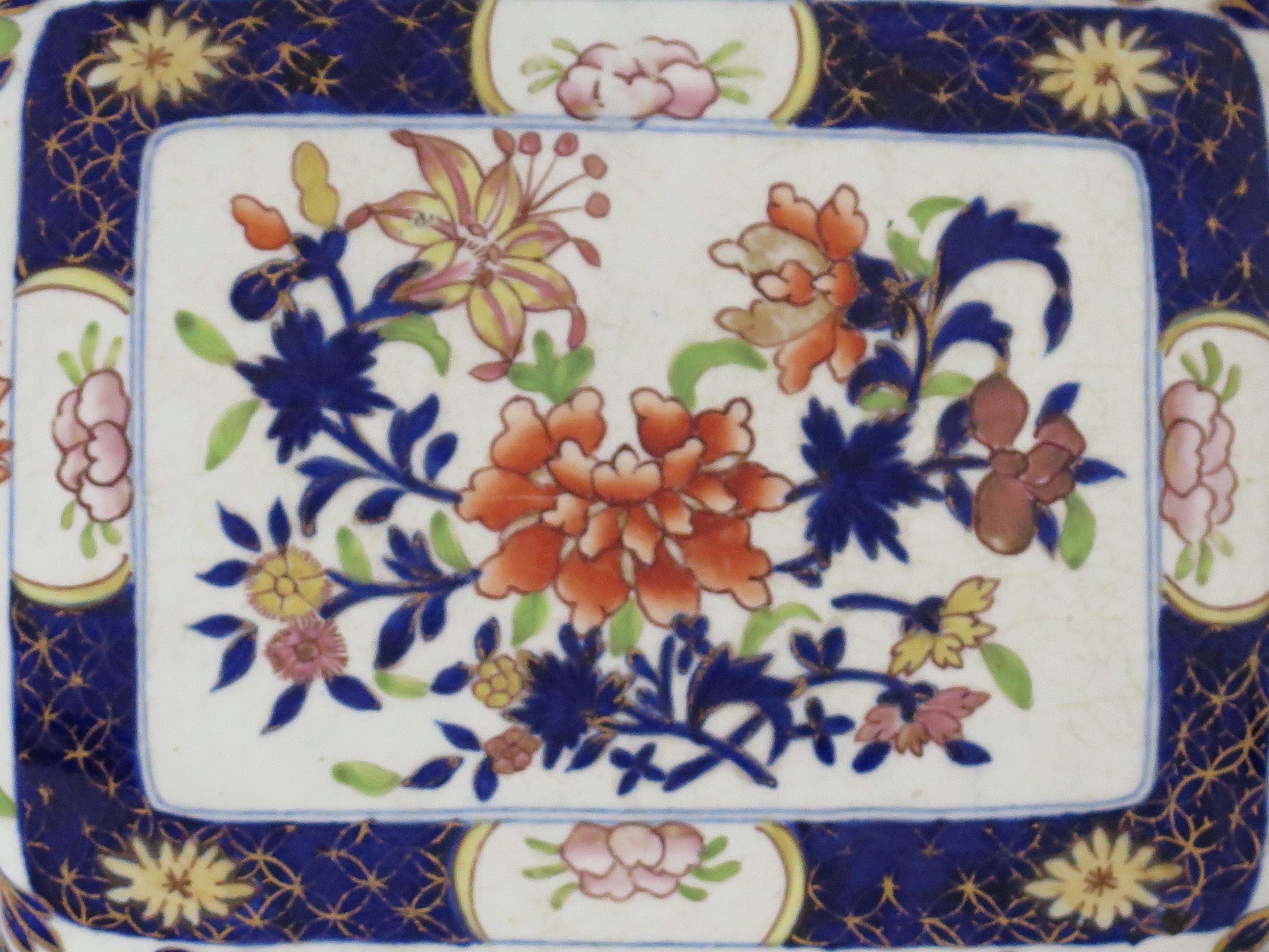 Georgian Mason's Ironstone Platter in Heavily Floral Japan Pattern, circa 1820 5