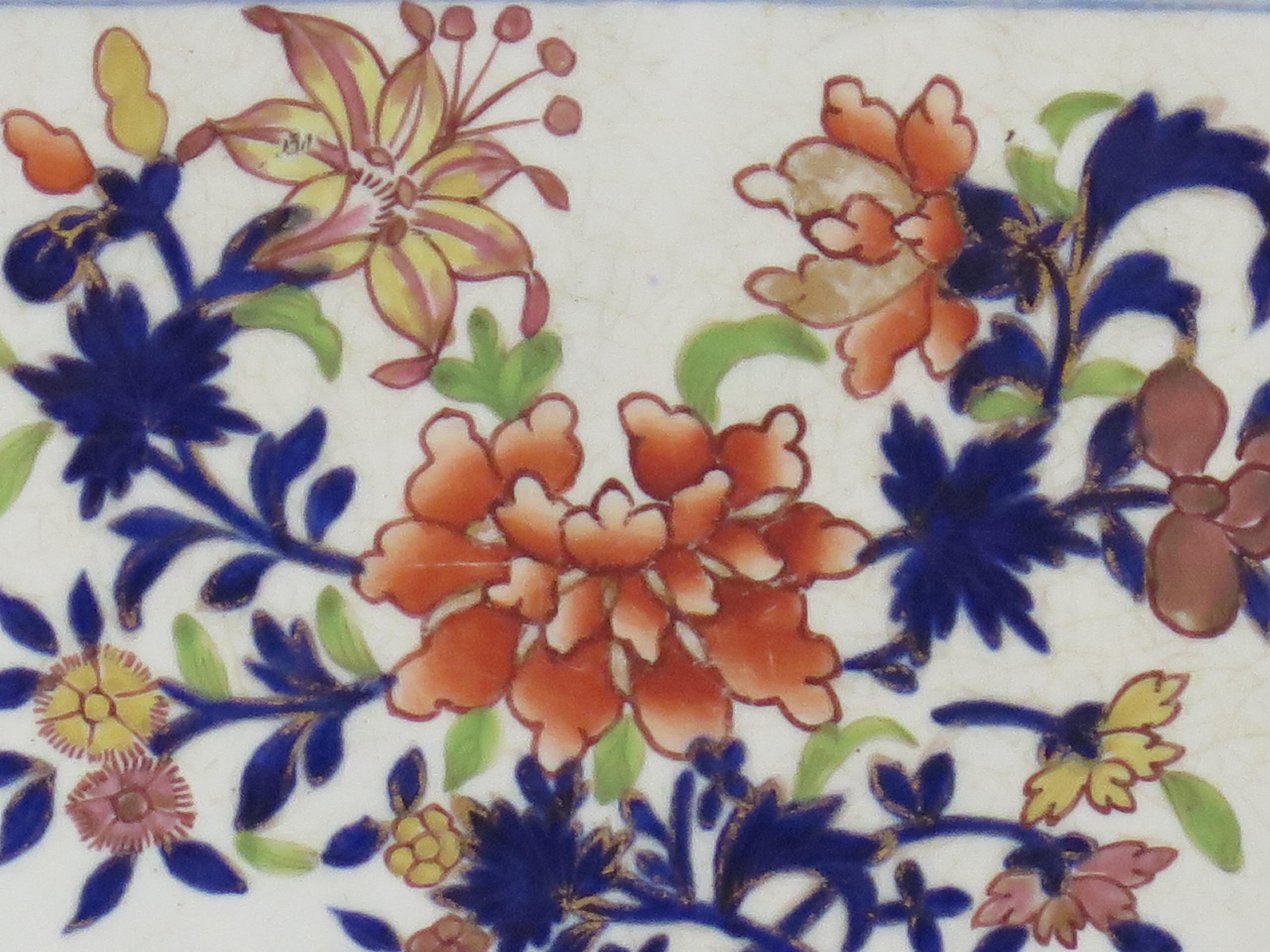 Georgian Mason's Ironstone Platter in Heavily Floral Japan Pattern, circa 1820 6
