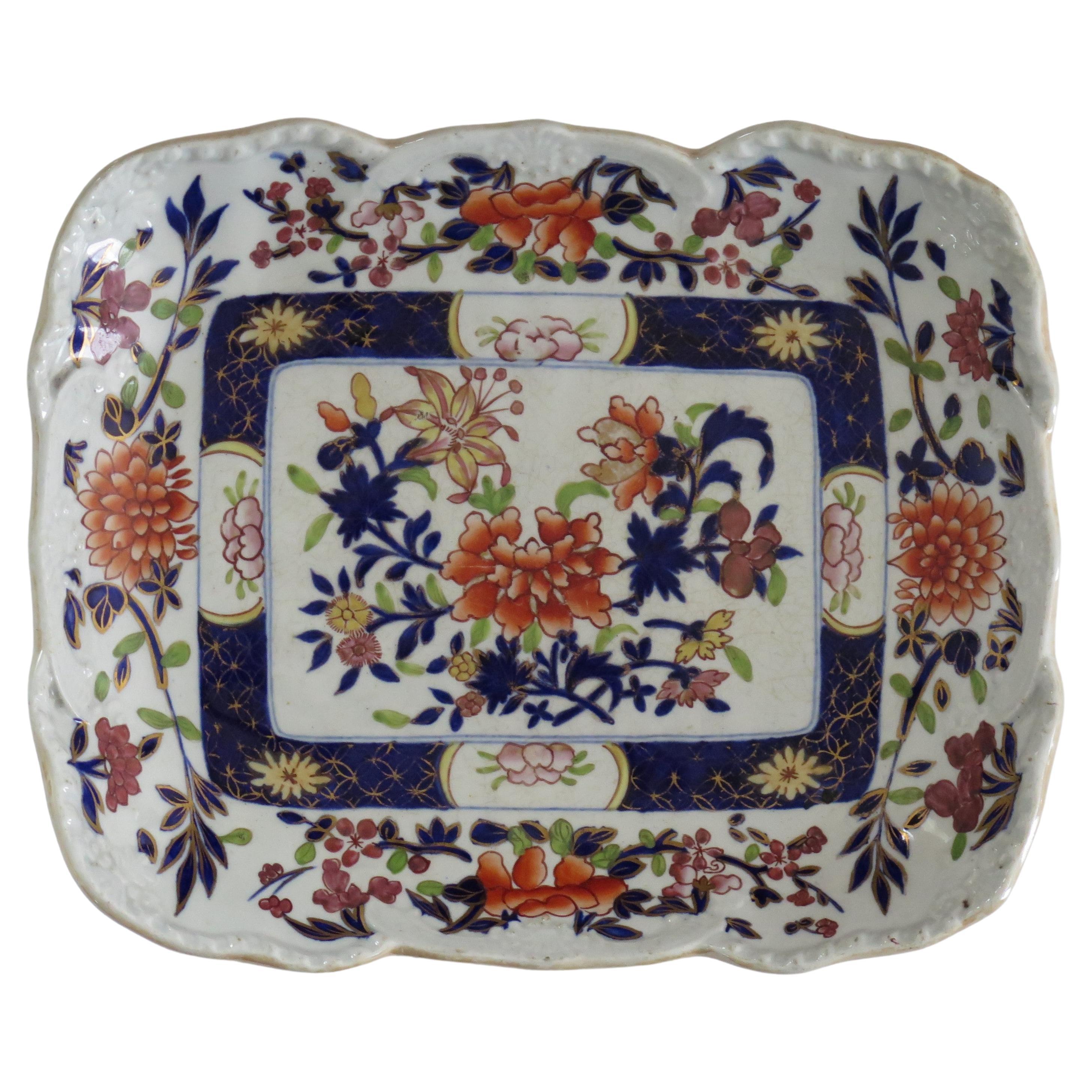 Georgian Mason's Ironstone Platter in Heavily Floral Japan Pattern, circa 1820