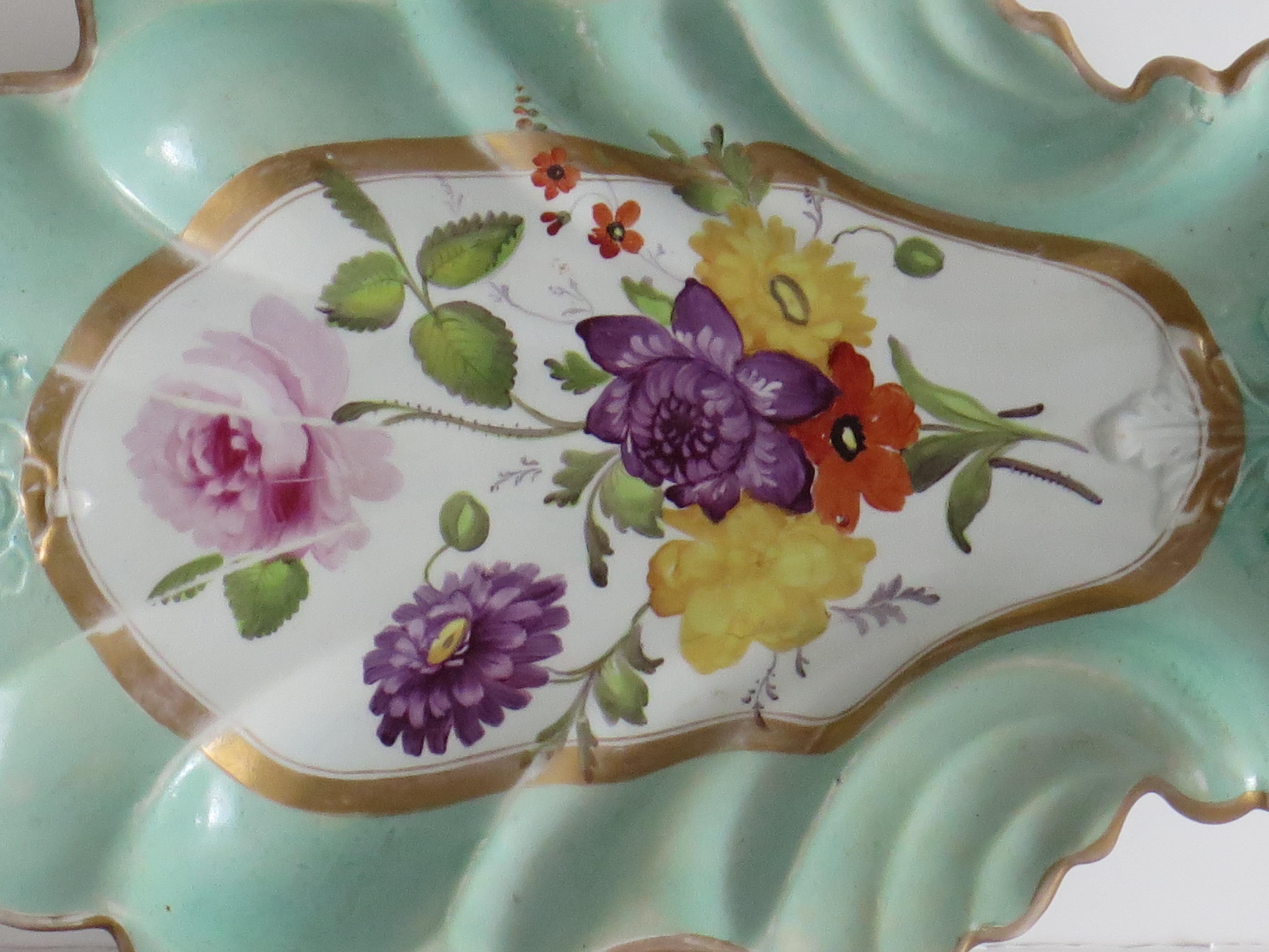 Plato o fuente de servir georgiano de Mason's Ironstone en Ptn de flores mixtas, ca 1818 en venta 1