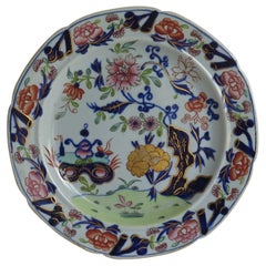 Florero con Plato Desierto de Ironstone de los Albañiles Georgianos Flores y Ptn de Roca, circa 1815