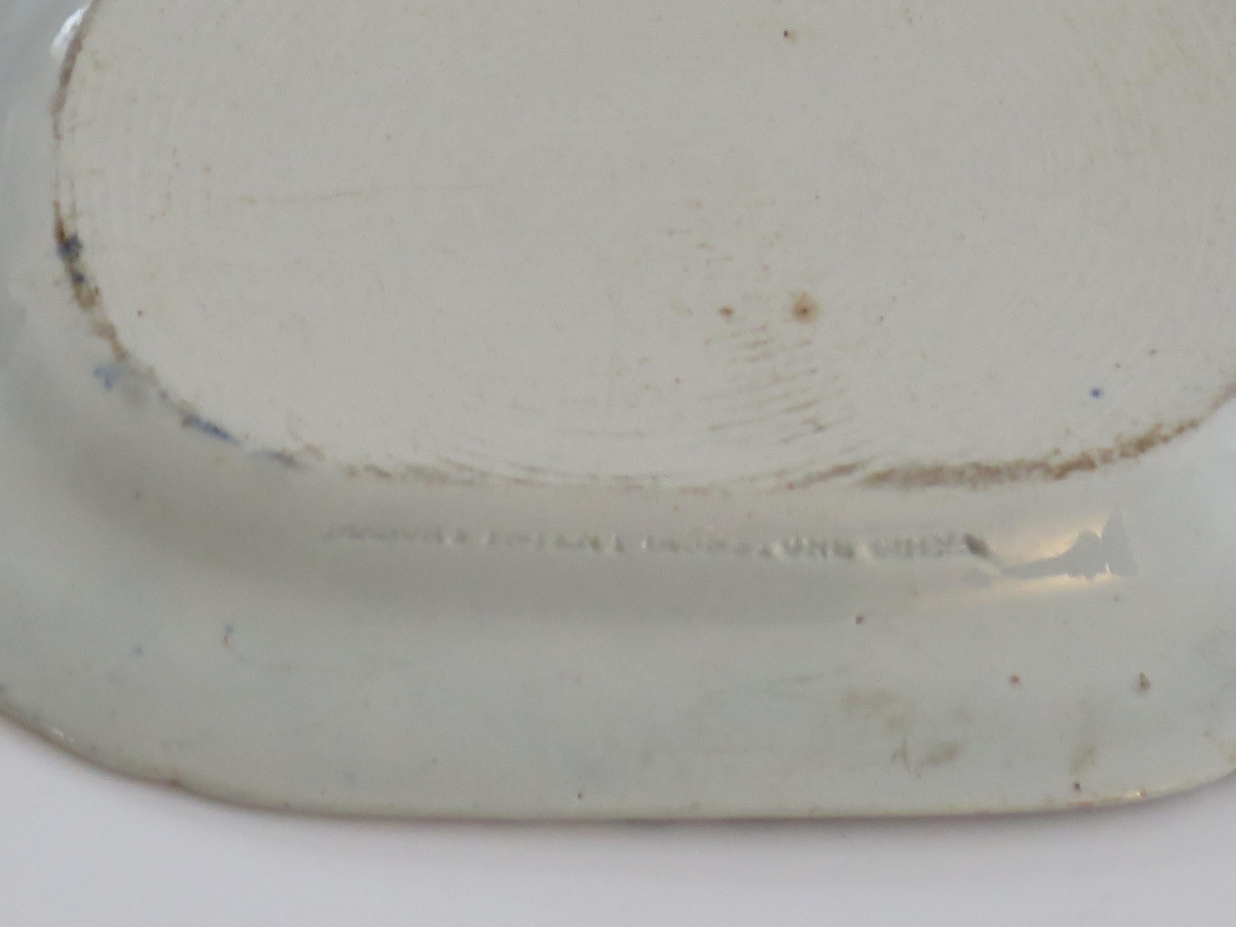 Plato pequeño georgiano de Mason's Ironstone con diseño de cesta japonesa, hacia 1818 4