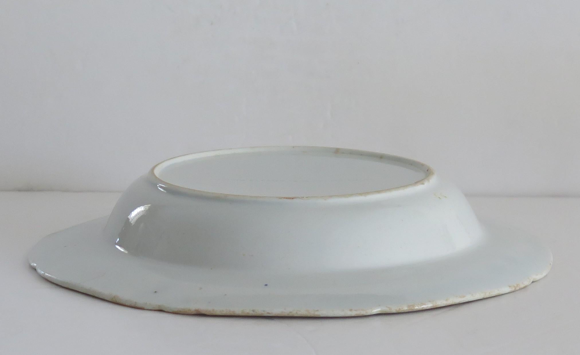 Georgian Mason's Ironstone Soup Bowl or Plate Hand painted rare Ptn, Circa 1818 For Sale 3