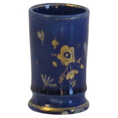 Georgian Mason's Ironstone Spill Vase in Mazarine Butterflies Ptn, Ca 1818