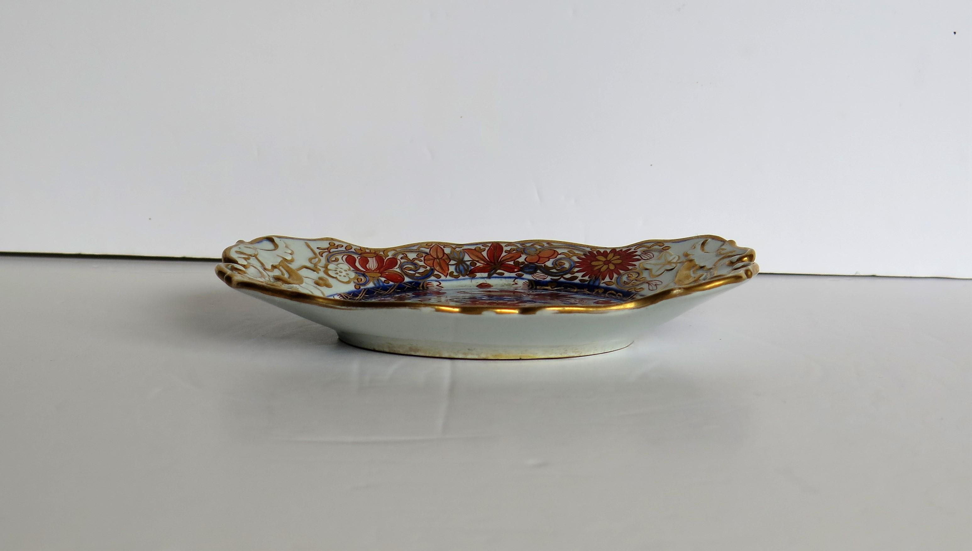 Georgian Mason's Ironstone Sweetmeat Dish in Stylized Chrysanthemum Pattern In Good Condition In Lincoln, Lincolnshire