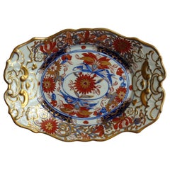 Antique Georgian Mason's Ironstone Sweetmeat Dish in Stylized Chrysanthemum Pattern