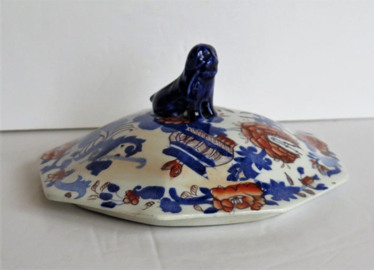Georgian Mason's Ironstone Tureen and Lid and Stand Japan Basket Pattern, C 1820 For Sale 9