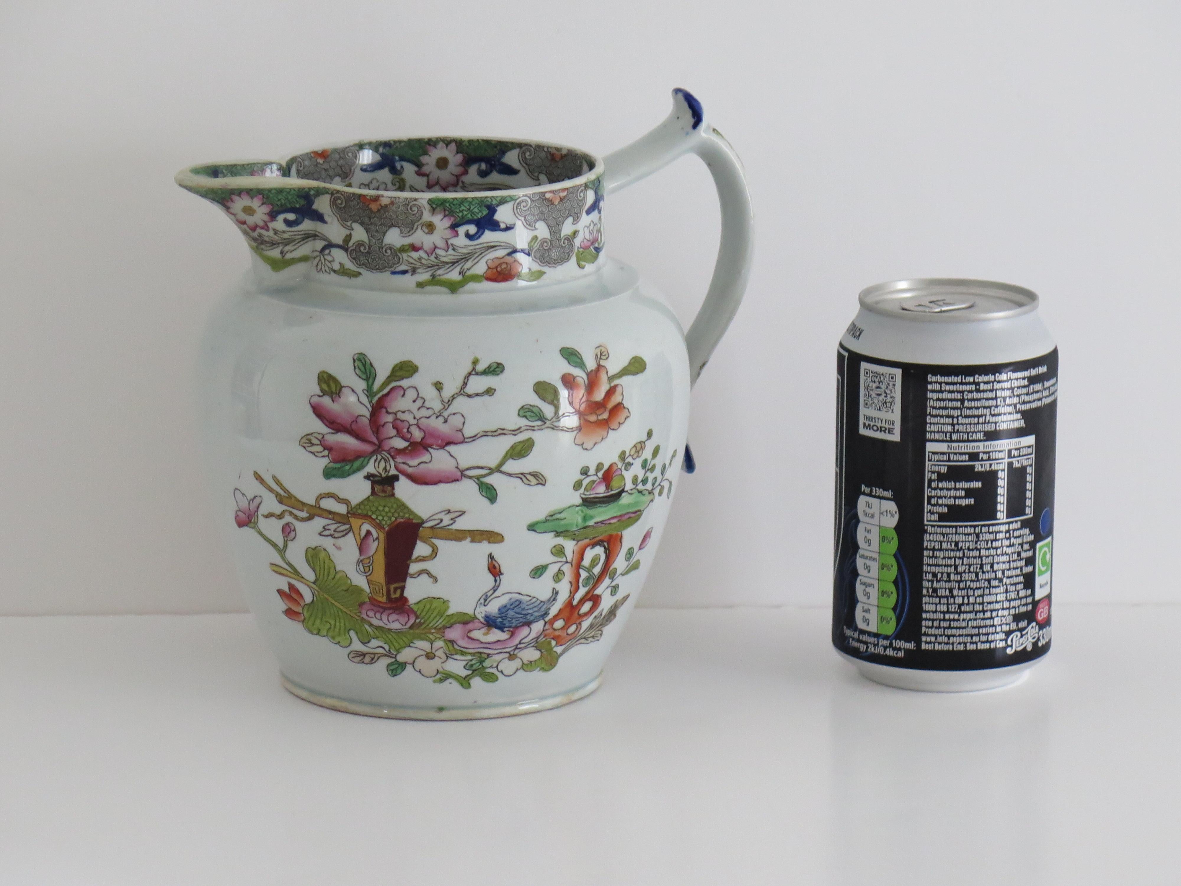 Pichet ou pichet en pierre de fer de style géorgien rare dans une table et un pot à fleurs, vers 1818 en vente 8