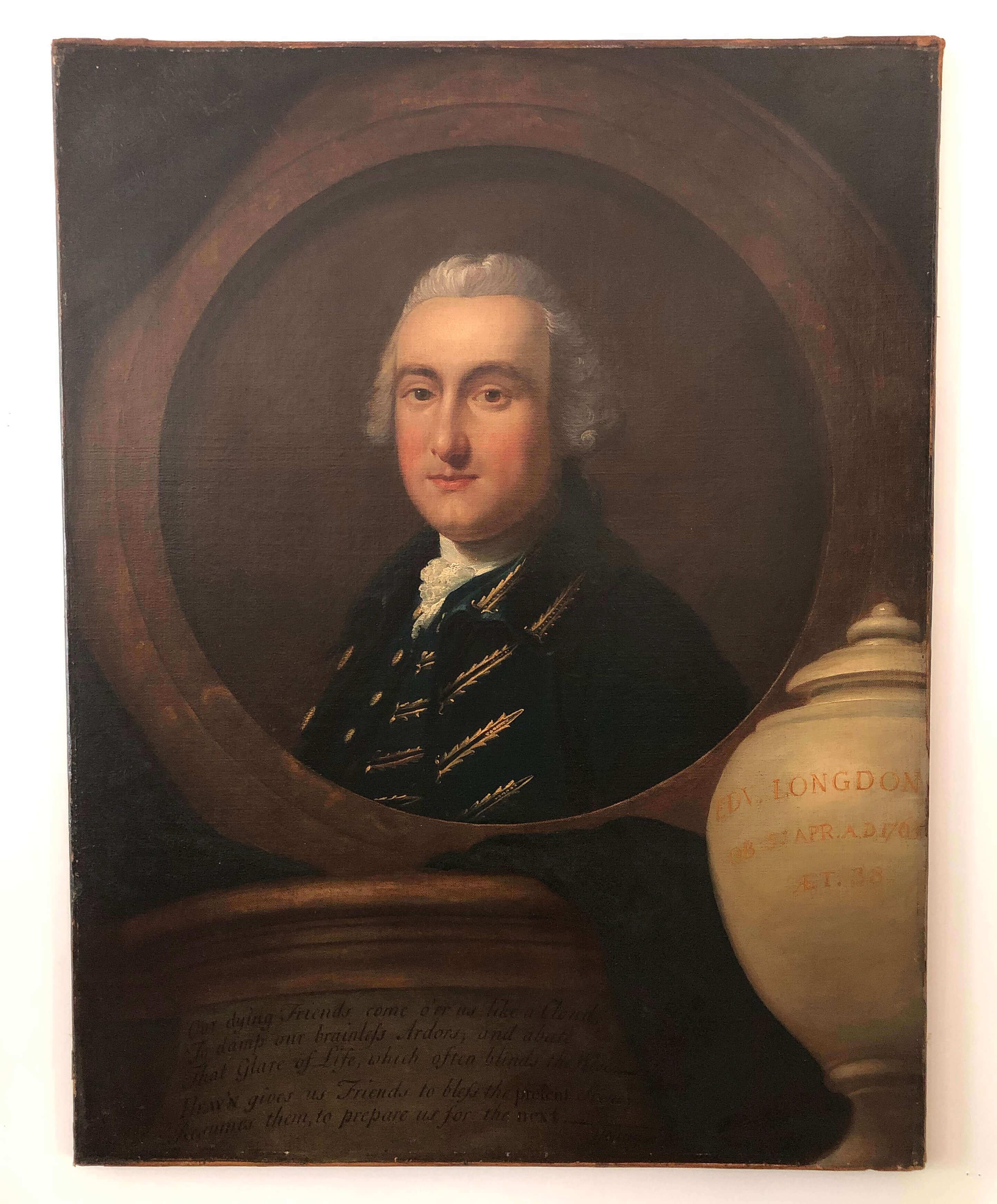 George III Georgian Memorial or Mourning Portrait, Thomas Hudson, 1765 For Sale