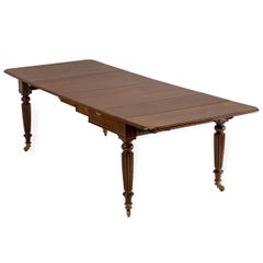 Georgian Metamorphic Mahogany Extending Dining Table, Over 8 ft long, Seats 8