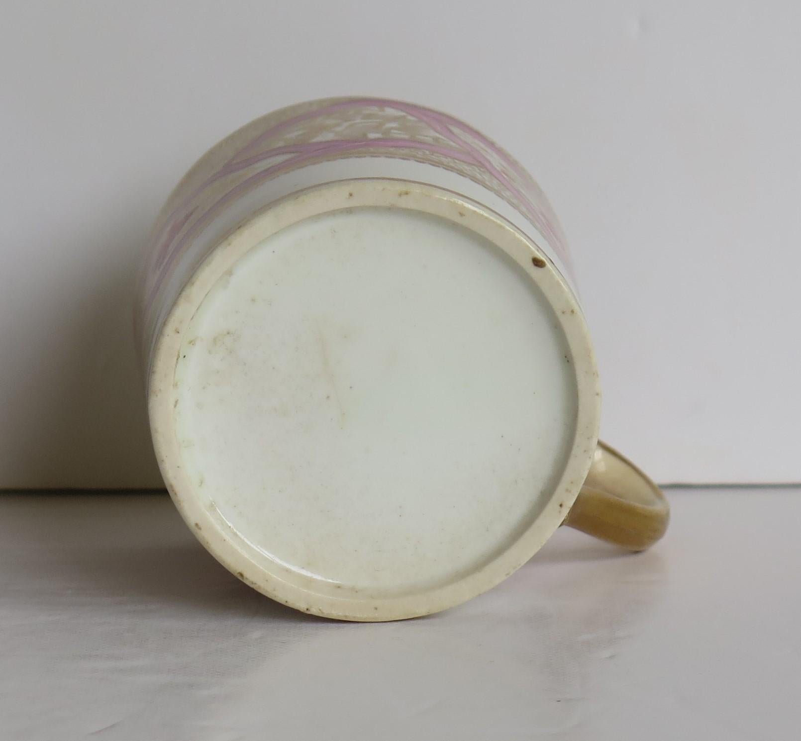 Georgian Miles Mason Coffee Can Porcelain Hand Painted Ptn 483, circa 1805 9