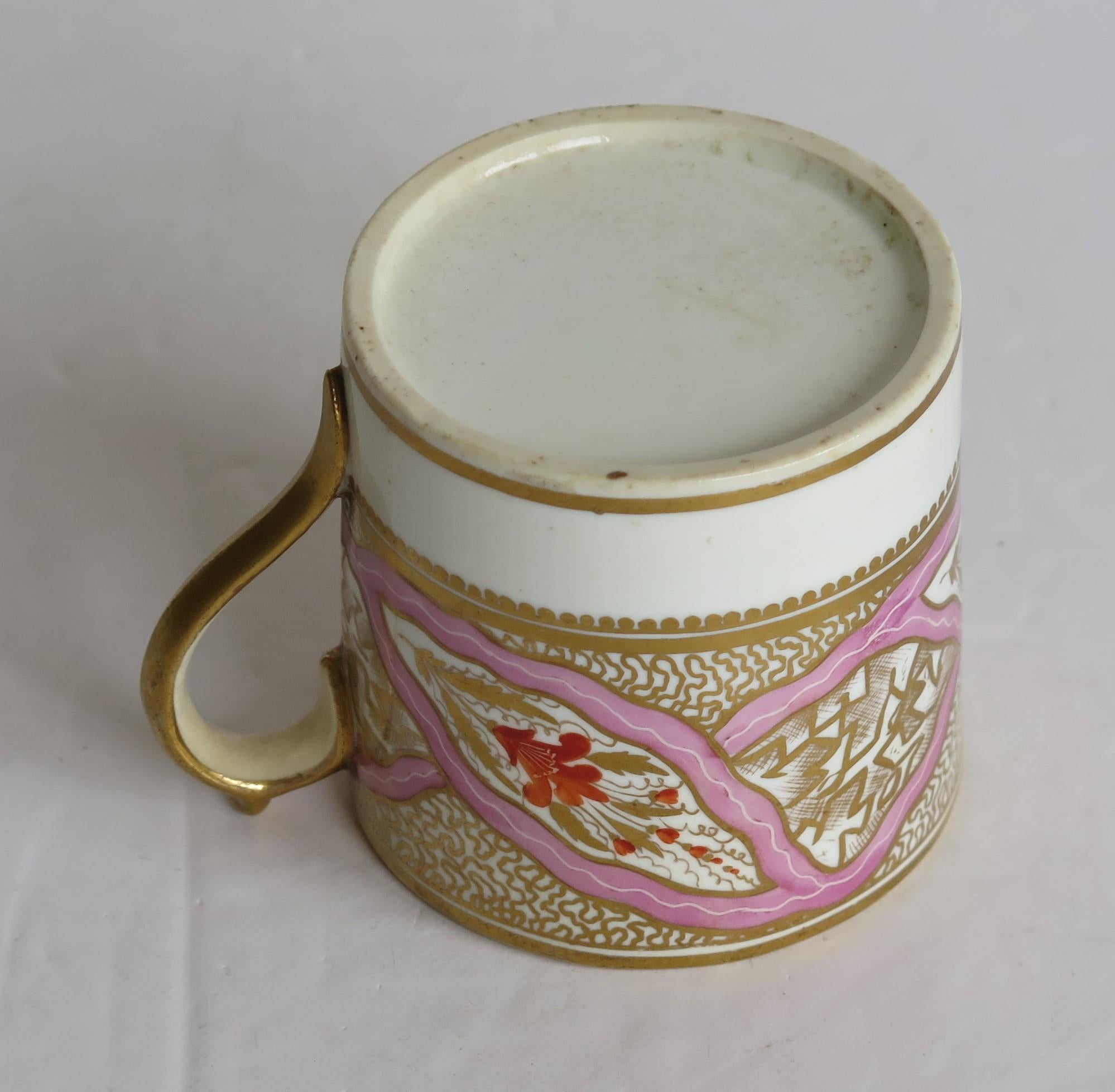 Georgian Miles Mason Coffee Can Porcelain Hand Painted Ptn 483, circa 1805 10