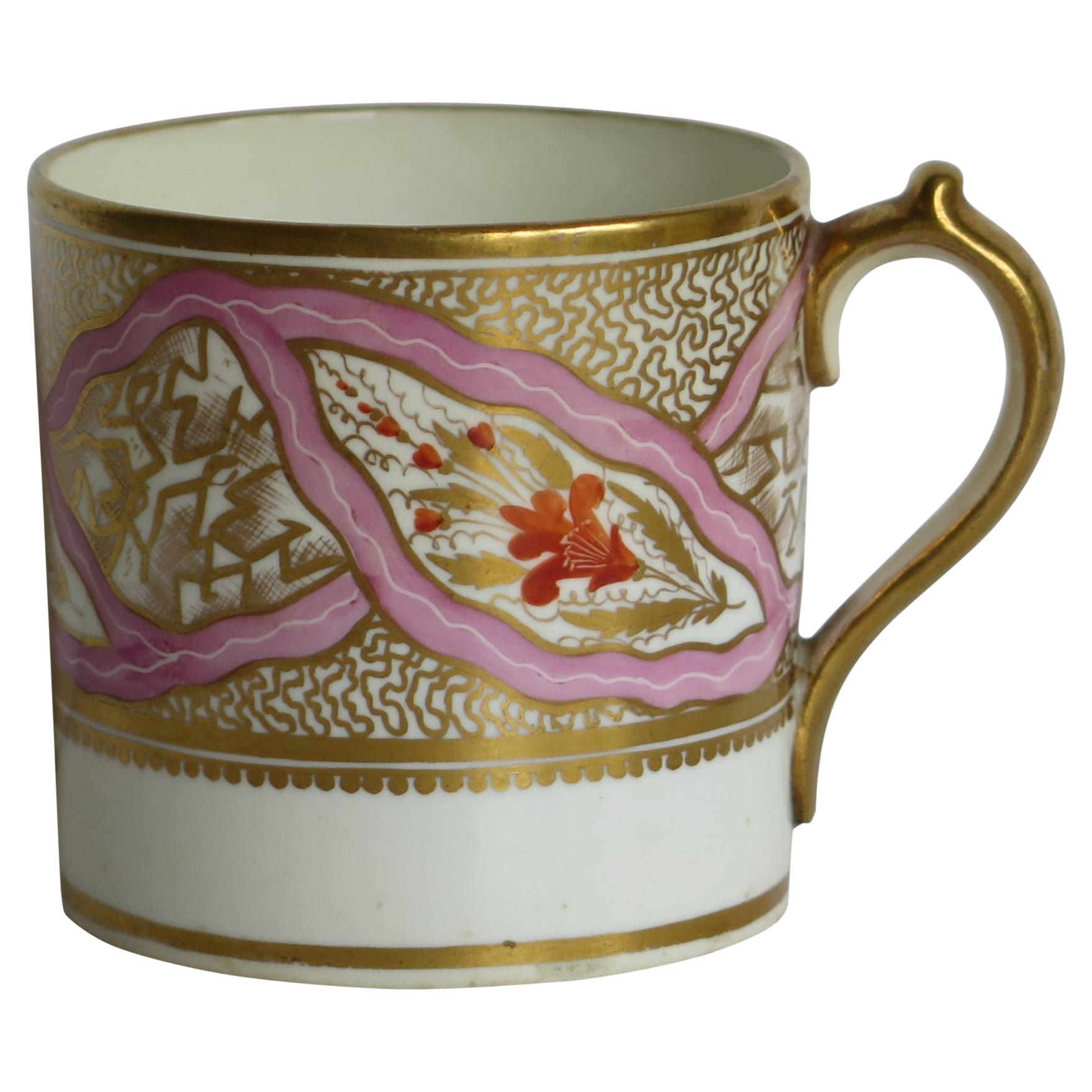 Georgian Miles Mason Coffee Can Porcelain Hand Painted Ptn 483, circa 1805