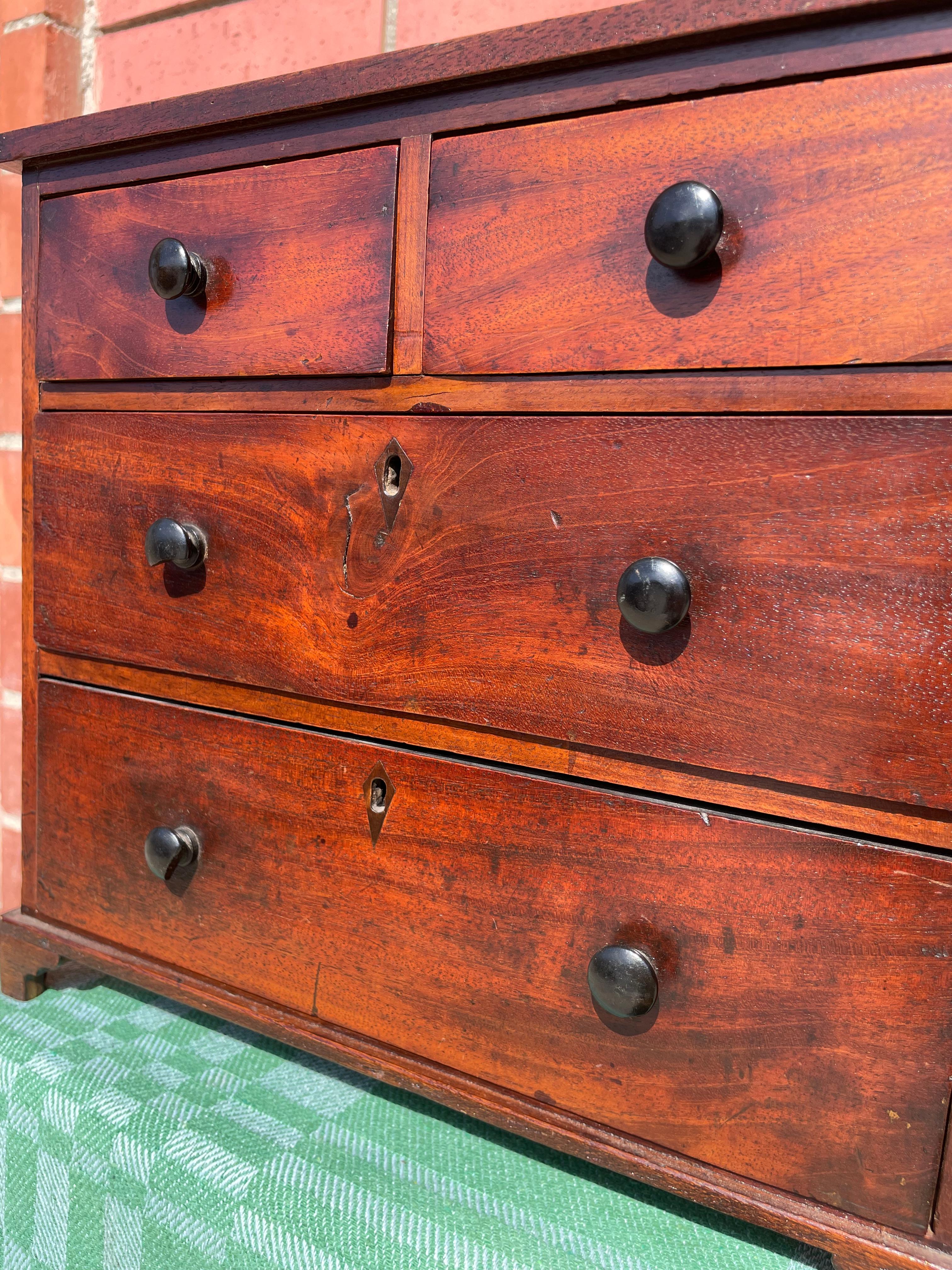 19th Century Georgian Miniature Chest of Drawers For Sale