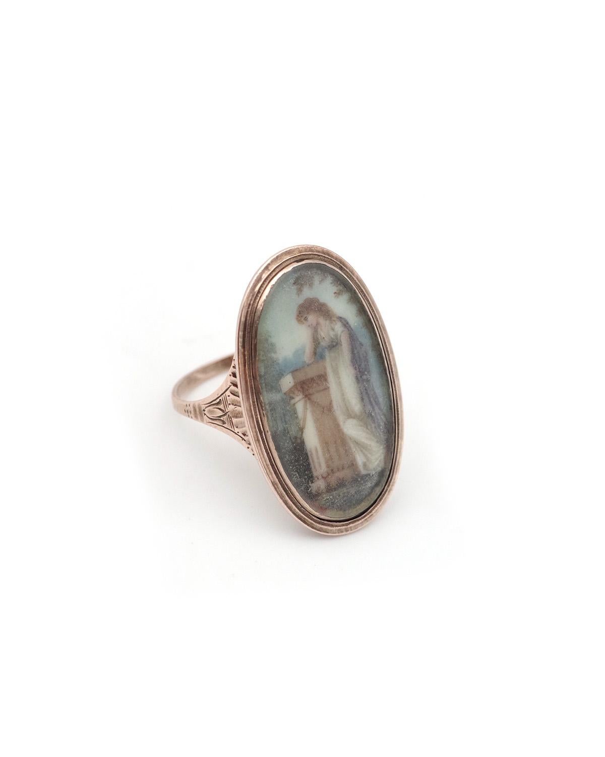 Georgian miniature mourning ring, memorial ring For Sale 6