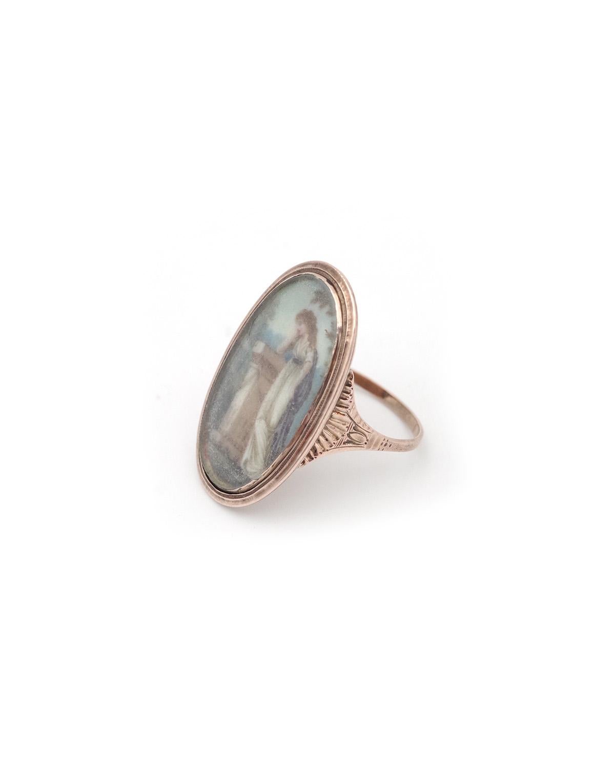 Georgian miniature mourning ring, memorial ring For Sale 4