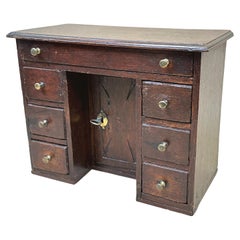 Used Georgian Miniature Oak Kneehole Desk
