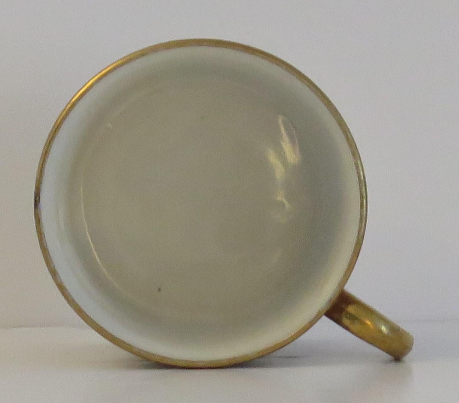 XIXe siècle Canne à café géorgienne Minton peinte à la main à motif 641, vers 1805 en vente