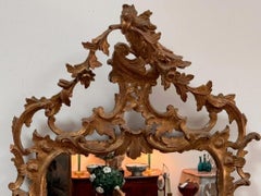 Carved, Gilded Georgian Mirror with Phoenix crest, c. 1750
