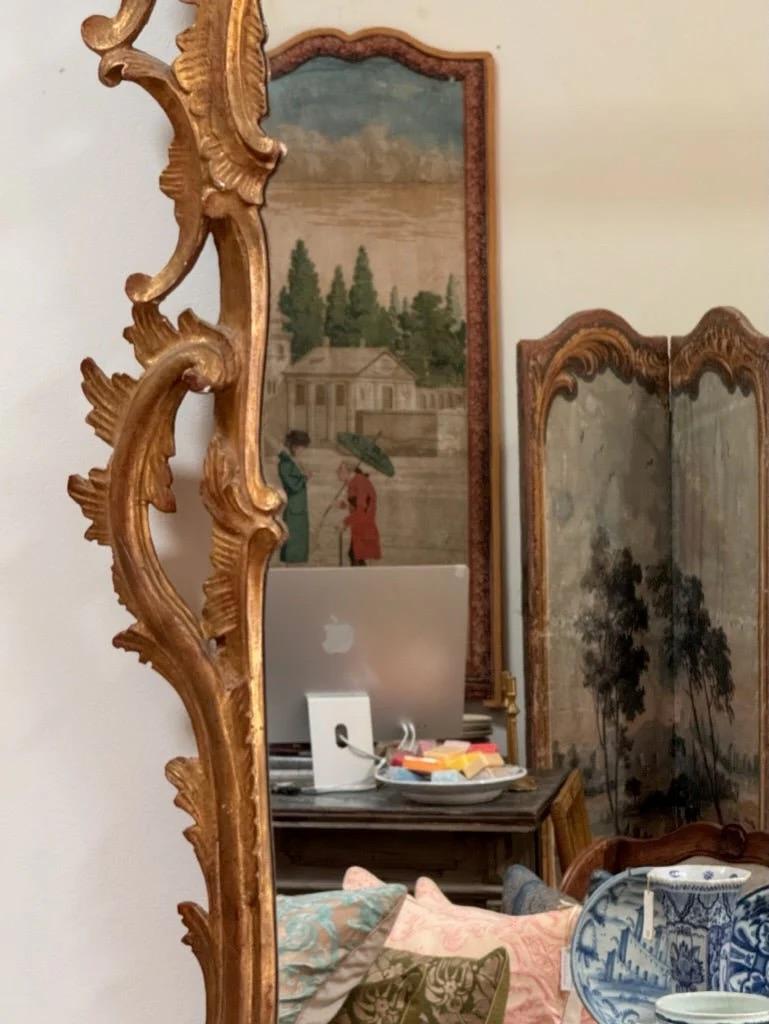 Unknown Carved, Gilded Georgian Mirror with Phoenix crest, c. 1750
