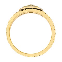 Georgian Mourning Ring with Black Enamel, circa 1824
