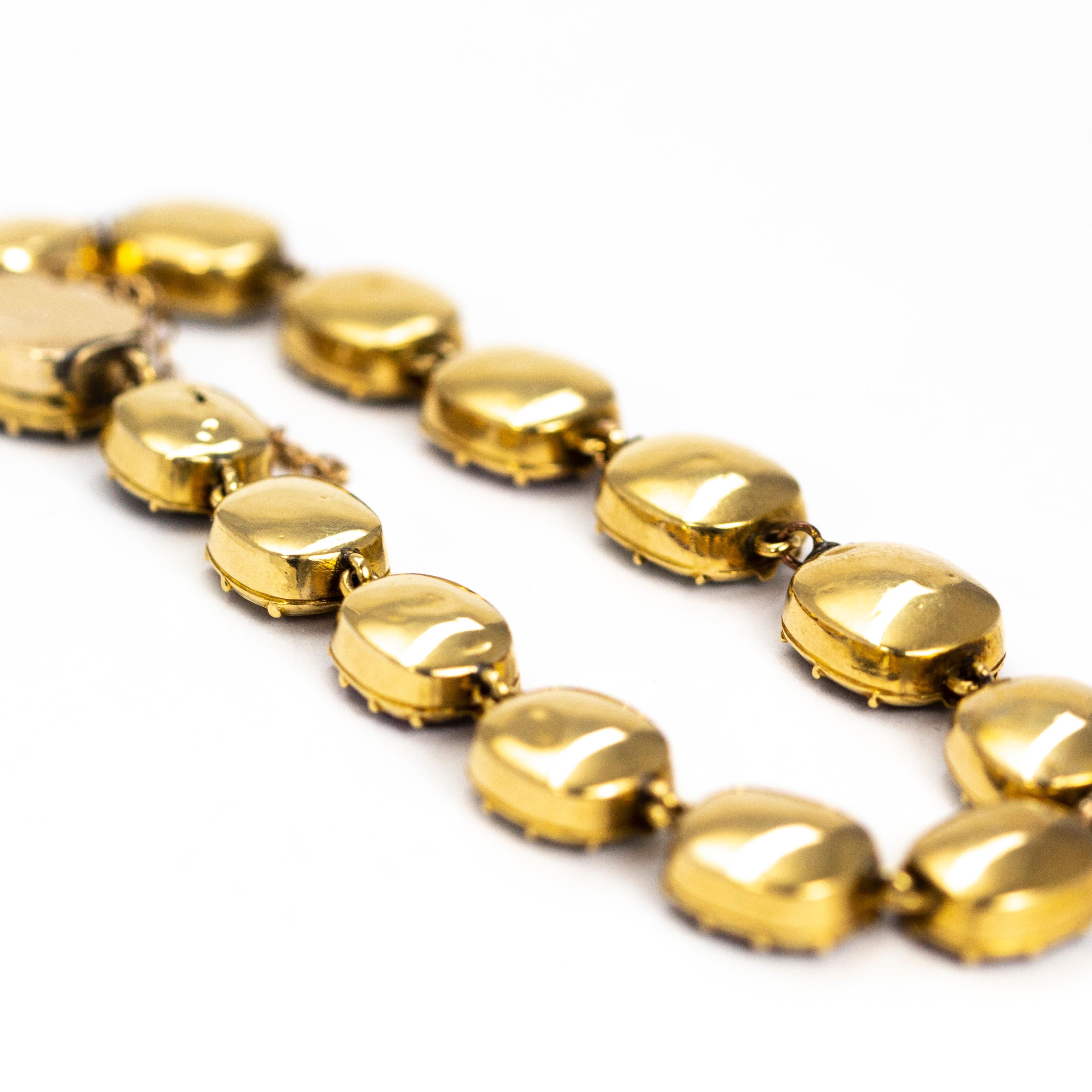Georgian Multi-Stone 15 Carat Gold Bracelet 1