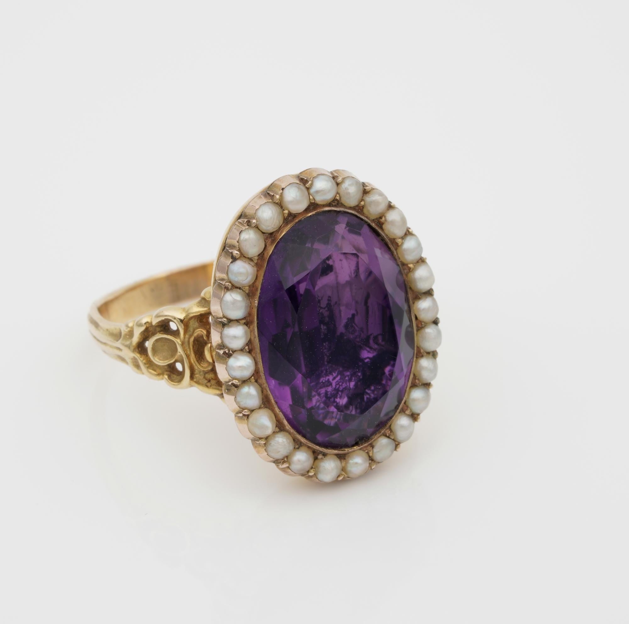 georgian amethyst ring