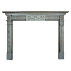 Antique Georgian neo-classical fireplace chimney piece, or mantle piece