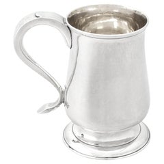 Georgian Newcastle English Sterling Silver Pint Mug